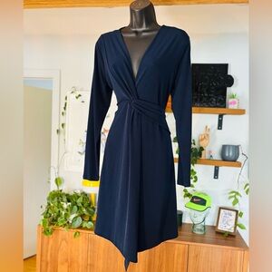 Michael Kors Navy Stretch Long-Sleeve Dress – New/Like New, Size 10